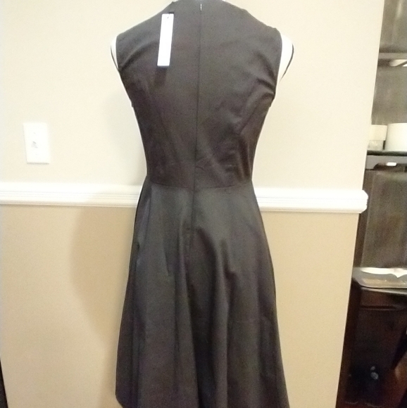 NWT. WOMEN'S COTTON BLACK DRESS. SMALL. FLARED. - Picture 4 of 5